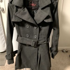 Vintage YOKI Belted, Wool Trench Coat